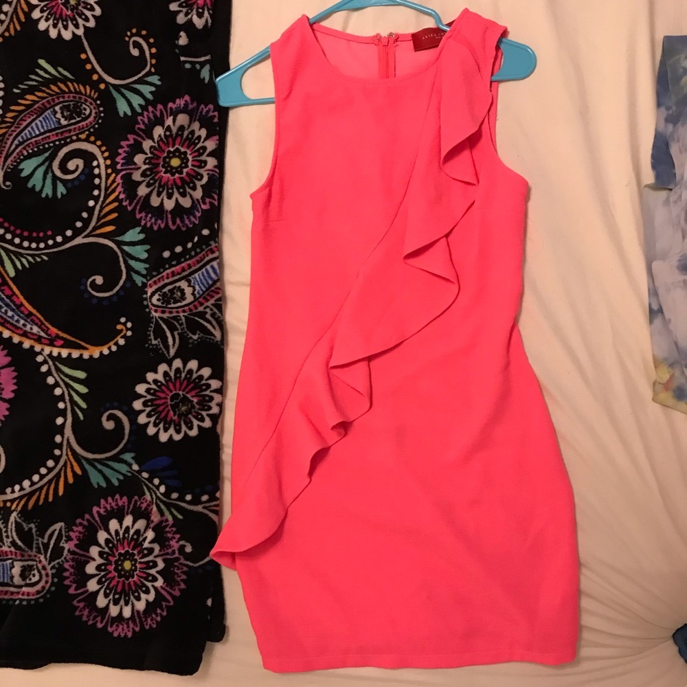 Hot pink tight dress